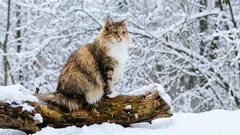 Den norske skovkat er en fremragende jæger og en kærlig familieven